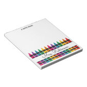 Teacher Appreciation Rainbow Crayon  Notitieblok (Schuin)