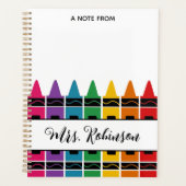 Teacher Appreciation Rainbow Crayon  Planner (Voorkant)