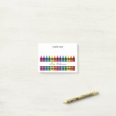 Teacher Appreciation Rainbow Crayon  Post-it® Notes (Op bureau)