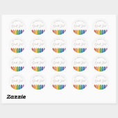 Teacher Appreciation Rainbow Crayon Ronde Sticker (Vel)