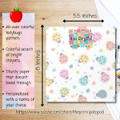 Teacher Appreciation Rainbow Pencil Ladybug op maa Notitieblok