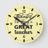 Teacher Appreciation Ronde Klok (Voorkant)