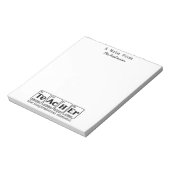 Teacher Appreciation Science Theme Briefpapier Notitieblok (Linkerzijde)