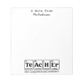 Teacher Appreciation Science Theme Briefpapier Notitieblok (Voorkant)
