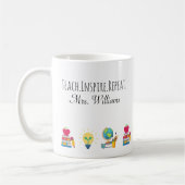 Teacher Appreciation Teach Inspire Repeat Custom Koffiemok (Links)