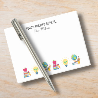 Teacher Appreciation Teach Inspire Repeat School  Post-it® Notes