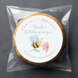 Teacher Appreciation Thank You Bee Note Paper Ronde Sticker
