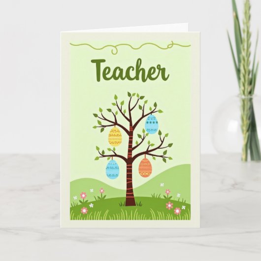 Teacher Appreciation Tree Card Kaart (Voorkant)