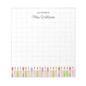 Teacher Appreciation Watercolor School Stationary  Notitieblok (Voorkant)