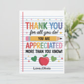 Teacher Appreciation Week  – Heartfelt Gratitude Bedankkaart (Staand voorkant)