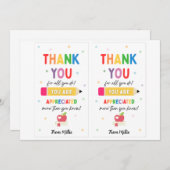 Teacher Appreciation Week - Mini Kaart inc. Digita (Voorkant / Achterkant)