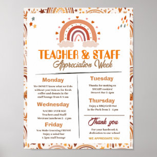 Teacher Appreciation Week Route bewerkbaar Poster