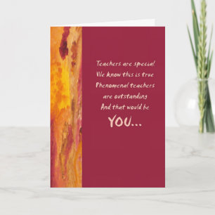 Teacher Appreciation Wenskaart Kaart