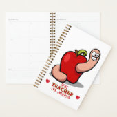 Teacher Appreciation Worm in Apple Naam toevoegen Planner (Display)