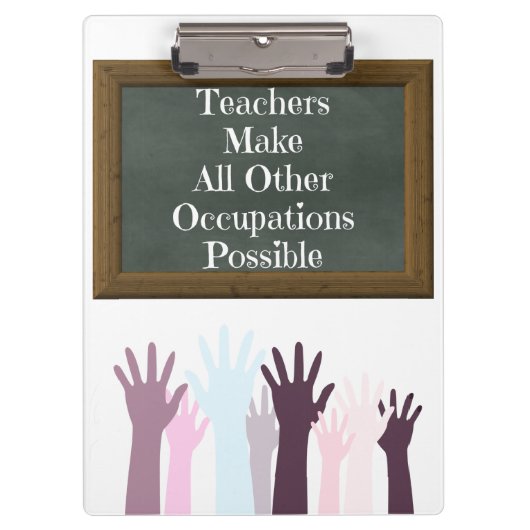 Teacher Apprevention Quote Studentchalkboard Klembord (Voorkant)