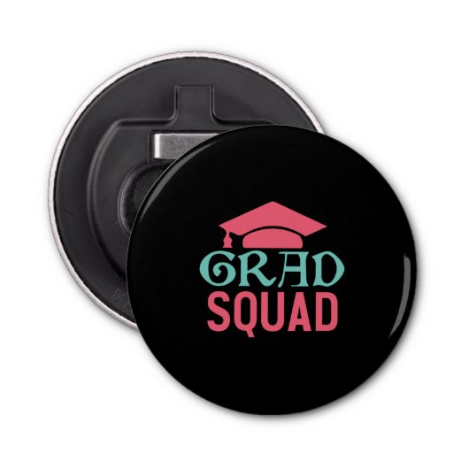 Teacher Art Grad Squad Button Flesopener (Voorkant)