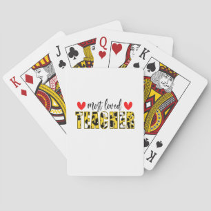 Teacher Art Most Loved Teacher Pokerkaarten