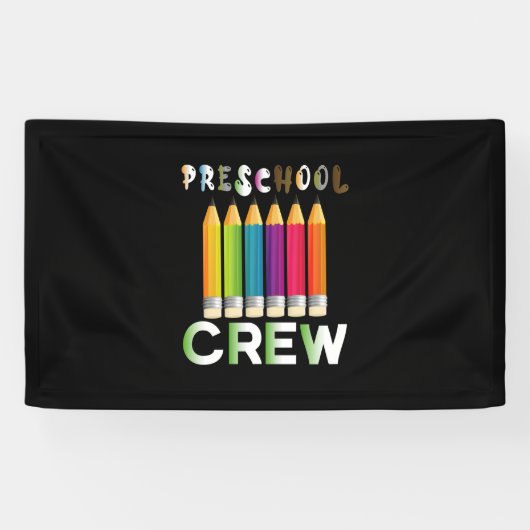 Teacher Art Preschool Crew Teacher Spandoek (Horizontaal)