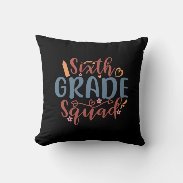 Teacher Art Sixth Grade Squad Kussen (Voorkant)