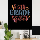 Teacher Art Sixth Grade Squad Poster (Thuiskantoor)