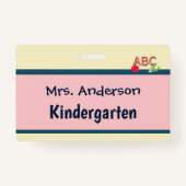 Teacher Badge voor twee klaslokalen Custom Badge (Achterkant)