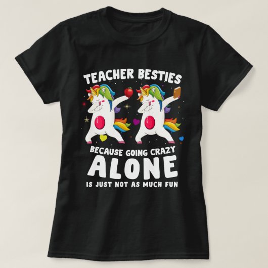 Teacher Besties unicorn T-shirt (Design voorkant)