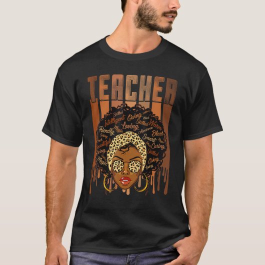 Teacher Black History Month African American Melan T-shirt (Voorkant)