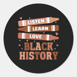 Teacher Black History Month citaat Afro-Amerikaans Ronde Sticker