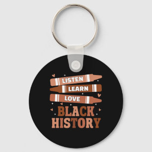 Teacher Black History Month citaat Afro-Amerikaans Sleutelhanger