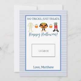 Teacher Blue Halloween Gift Kaart Houder