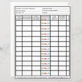 Teacher Bus Duty Driver Pickup Studentenlijst (Voorkant / Achterkant)