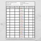 Teacher Bus Duty Driver Pickup Studentenlijst (Voorkant)