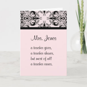 Teacher Cares Wenskaart Kaart