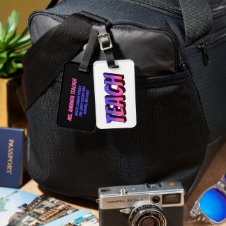 Teacher Cartoon Style Gepersonaliseerde Bagagetas  Bagagelabel