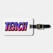 Teacher Cartoon Style Gepersonaliseerde Bagagetas  Bagagelabel (Voorkant horizontaal)