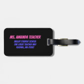 Teacher Cartoon Style Gepersonaliseerde Bagagetas  Bagagelabel (Achterkant horizontaal)