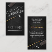 Teacher chalkboard visitekaartje (Voorkant / Achterkant)