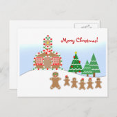 Teacher Christmas Briefkaart - Gingerbread Scene (Voorkant / Achterkant)