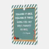 Teacher Christmas Collectible Metalen Ornament (Voorkant links)