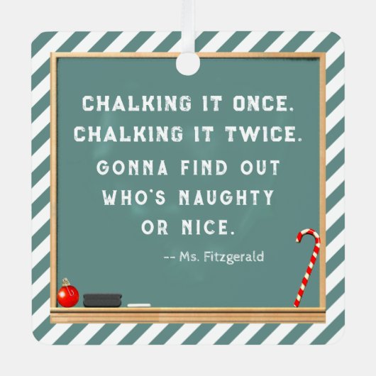 Teacher Christmas Collectible Metalen Ornament (Voorkant)