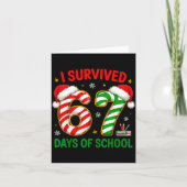 Teacher Christmas Funny Meme I Survived 67 Days Of Kaart (Voorkant)