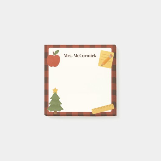 Teacher Christmas Holiday Sticky Notes (Voorkant)