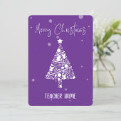 TEACHER CHRISTMAS WENSKAART BEDANKKAART (Staand voorkant)