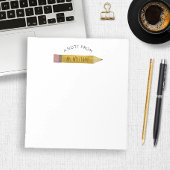 Teacher Classroom Pencil Aangepaste naam Notitieblok