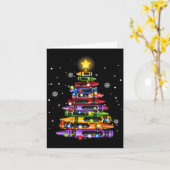 Teacher Crayon Christmas Tree Lights Student Schoo Kaart (Gele Bloem)