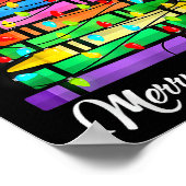 Teacher Crayon Merry Christmas Tree Lights School  Poster (Hoek)