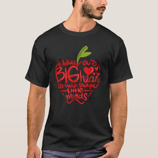 Teacher Day Appreciation Day Gift Apple Teach Lear T-shirt (Voorkant)