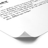 Teacher Definition Dictionary Wall Art Poster (Hoek)