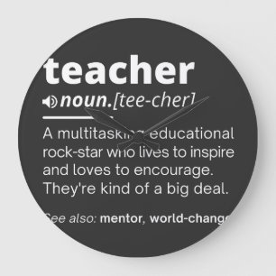 Teacher Definition - Funny Teaching School Teacher Grote Klok