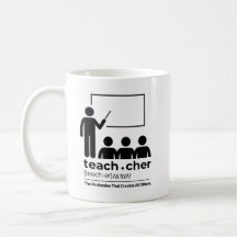 "Teacher Definition" Inspirerend koffie Mok